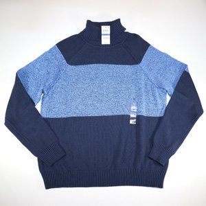 Karen Scott Women Jersey TurtleNeck Navy Blue Size